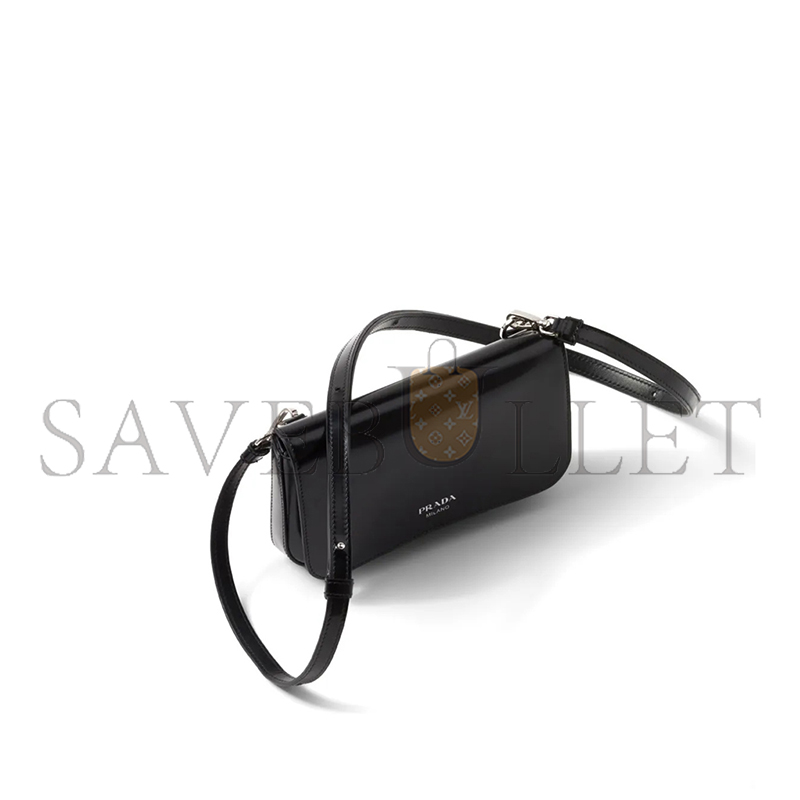 PRADA LOGO-STAMP BRUSHED LEATHER BAG 2VD061 (18*12.5*2.5cm) 